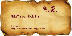 Mózes Robin névjegykártya
